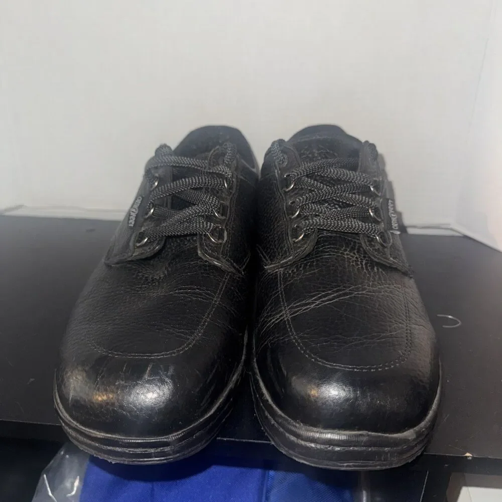 Orthofeet 410 Avery Island  Black Leather Speed Lace Comfort Sneaker Size 12 M